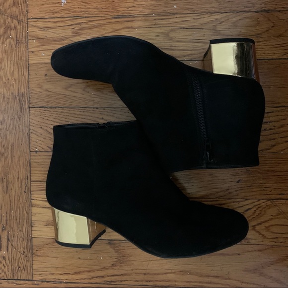 Macy's Shoes - Gold Heel Ankle Boots